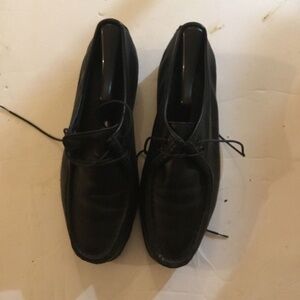 Classic Black Lace-Up Loafers Casual Dress Shoes Men's Footwear Size 8D‎